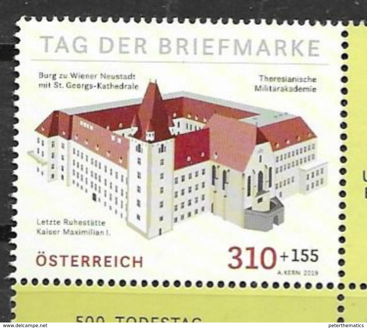 AUSTRIA, 2019, MNH, STAMP DAY, ARCHITECTURE, IMPERIAL RESIDENCE, ST. GEORGE'S CATHEDRAL, 1v - Tag Der Briefmarke