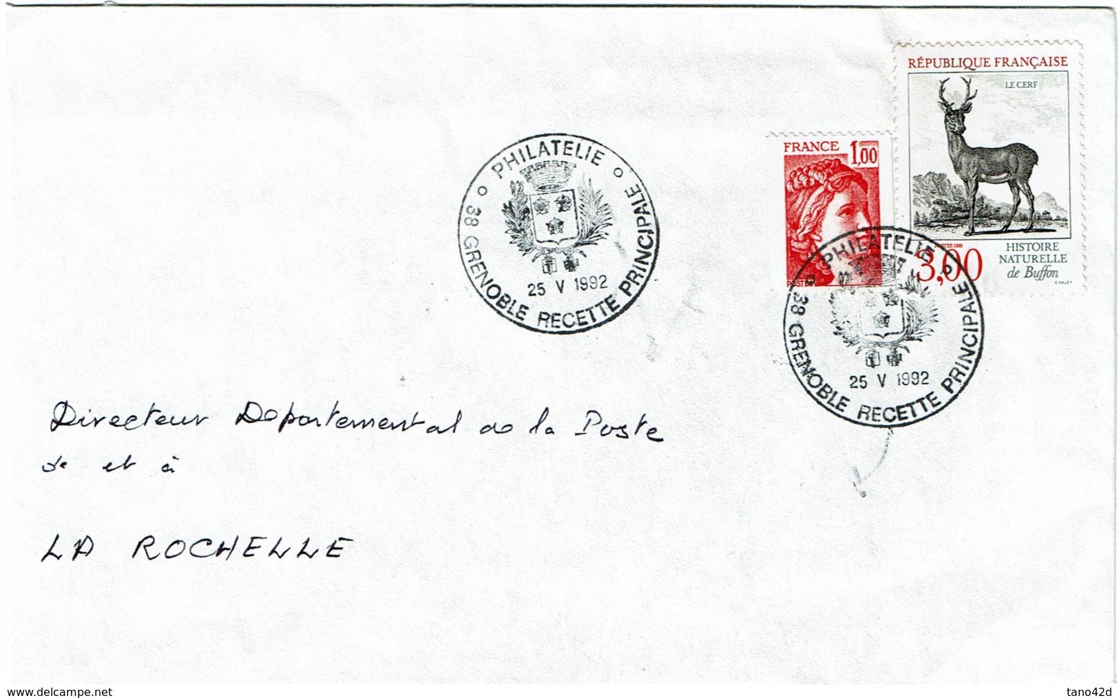 LCTN58/2 - OBL. PHIL. GRENOBLE 25/5/1992 - Briefmarkenausstellungen