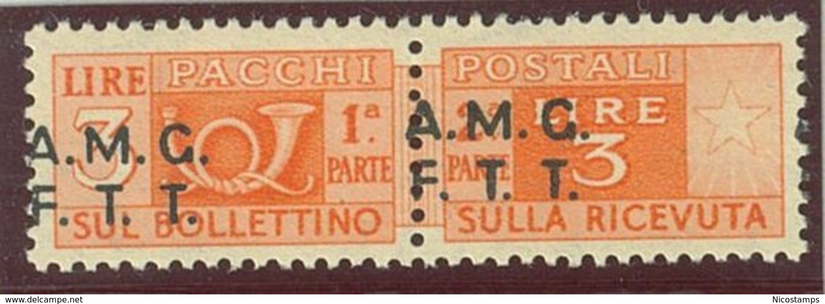 TRIESTE A.M.G.-F.T.T. SASS. P.P. 3gb  NUOVO - Postal And Consigned Parcels