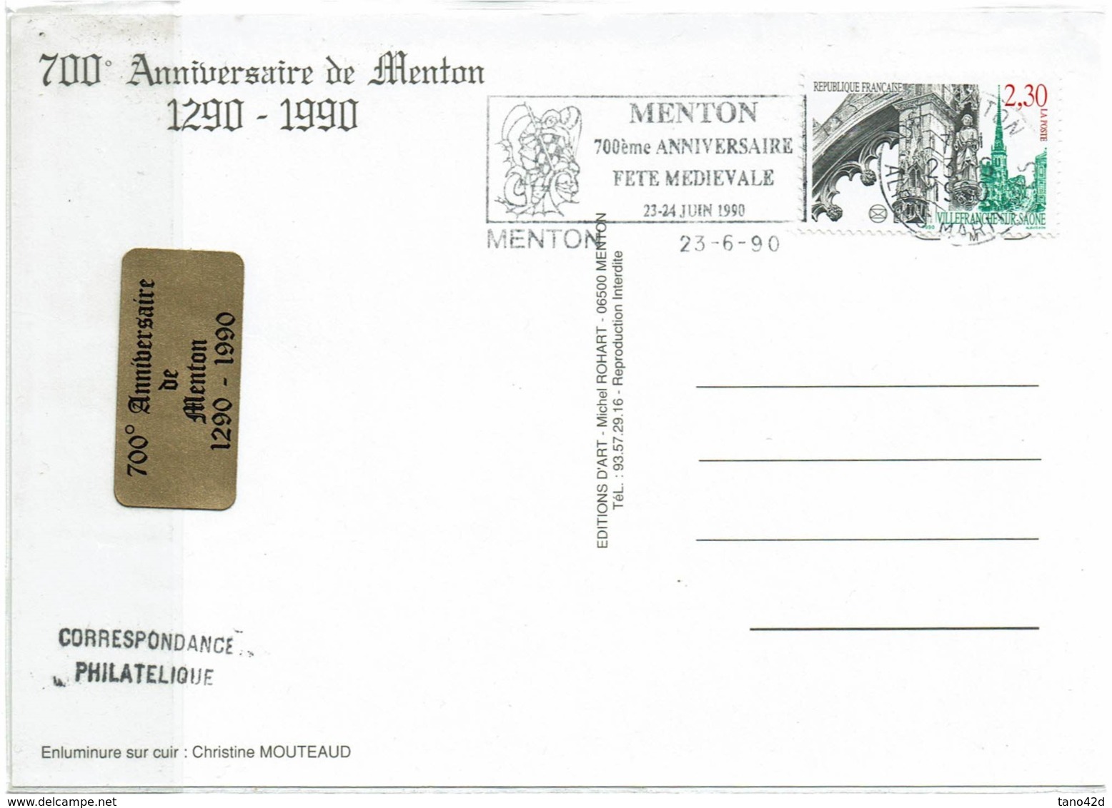 LCTN58/2 - MENTON 700° ANNIV. - Briefmarkenausstellungen