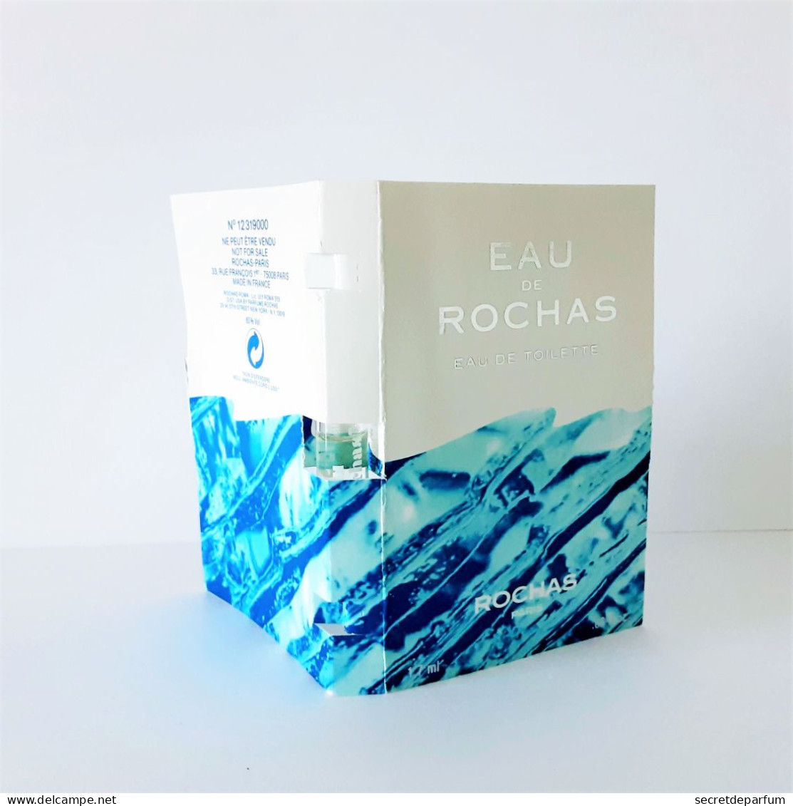 échantillons De Parfum  Tubes   EAU  De ROCHAS  EDT  1.7 Ml - Parfumproben - Phiolen