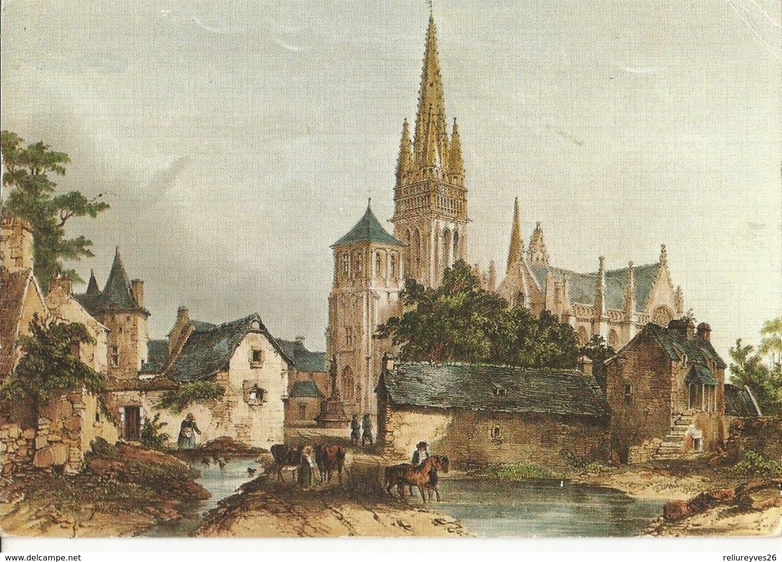 CPM, Th. Peinture , N°LC. 23, Lithographie  Bretagne Ancienne , Le Folgoet , Ed. D' Art Jos Le Doaré - Schilderijen