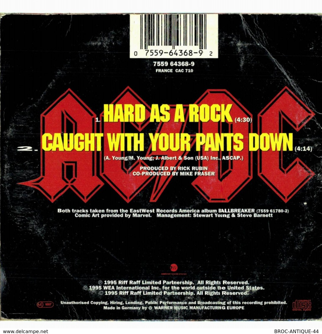 CD N°3378 - AC/DC- HARD AS A ROCK - COMPILATION 2 TITRES - Hard Rock & Metal