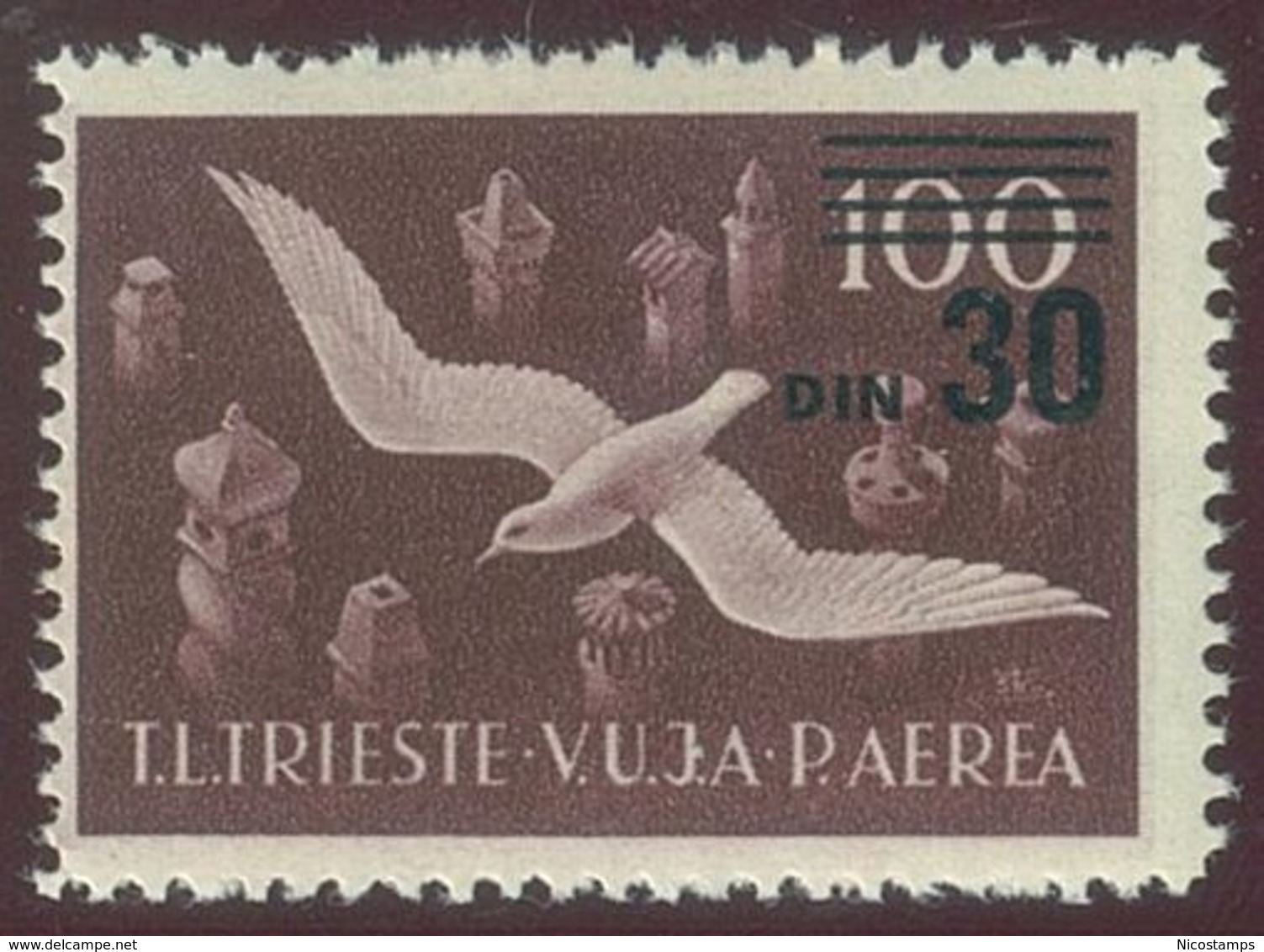 TRIESTE ZONA B  SASS. P.A. 10 - 16 NUOVI - Airmail