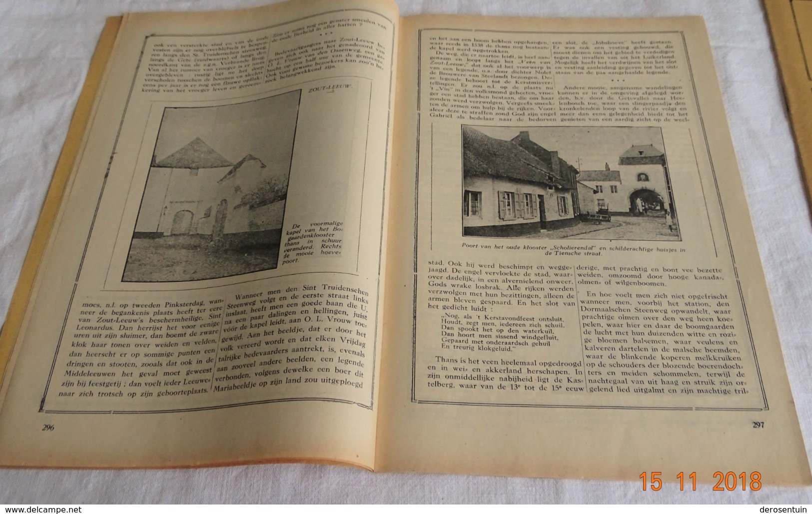 A0250	[Tijdschrift] Toerisme 1928 22 + 23 [Zoutleeuw Léau H. Thiry Scholierendal Helspiegel Leonarduskerk Kerk Van] - Aardrijkskunde & Geschiedenis