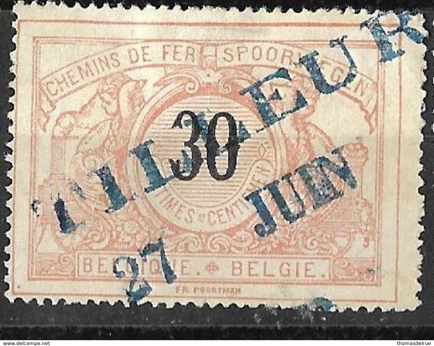 P0.14. TILLEUR N.B.: Privé-lijn: Nord-BELGE: Naamstempel  N°TR19 - Autres & Non Classés