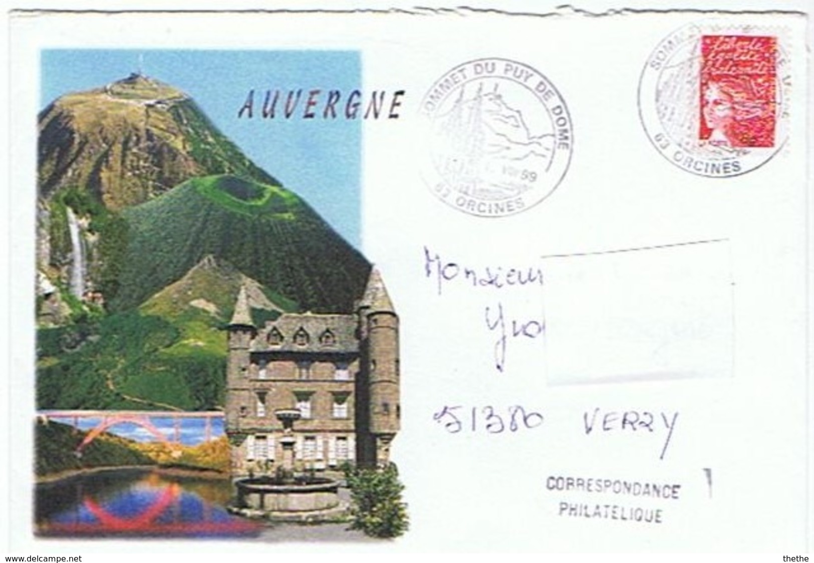 AUVERGNE - SOMMET DU PUY DE DOME - 63 ORCINES - Handstempel