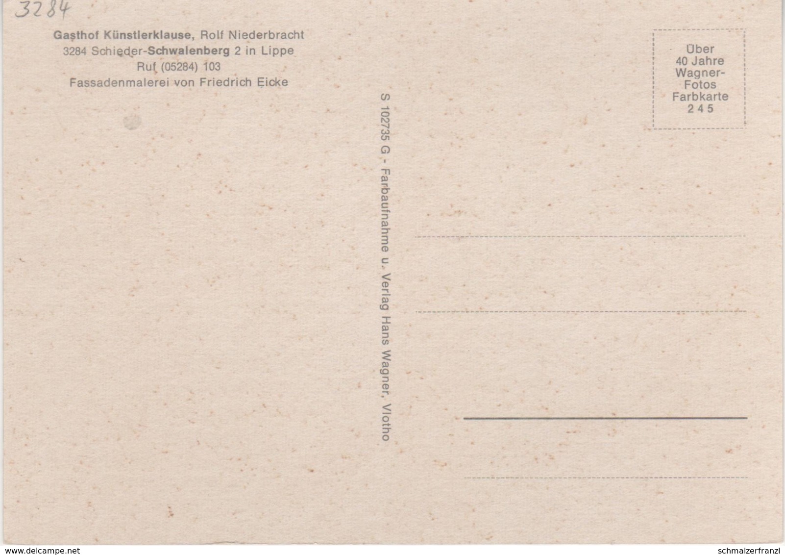 AK Schieder Gasthof Künstlerklause A Brakelsiek Wöbbel Blomberg Eschenbruch Lügde Harzberg Schwalenberg Lippe Steinheim - Steinheim