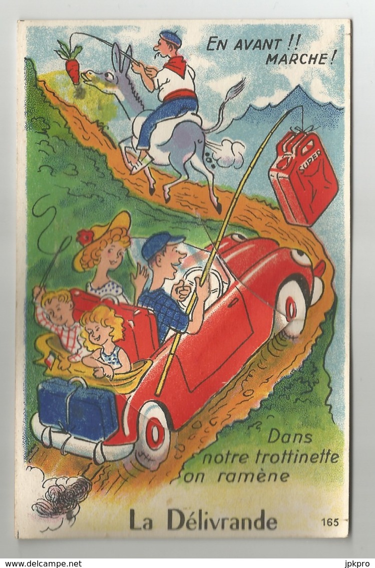 14 - LA DELIVRANDE - Carte à Système - 1958 - La Delivrande