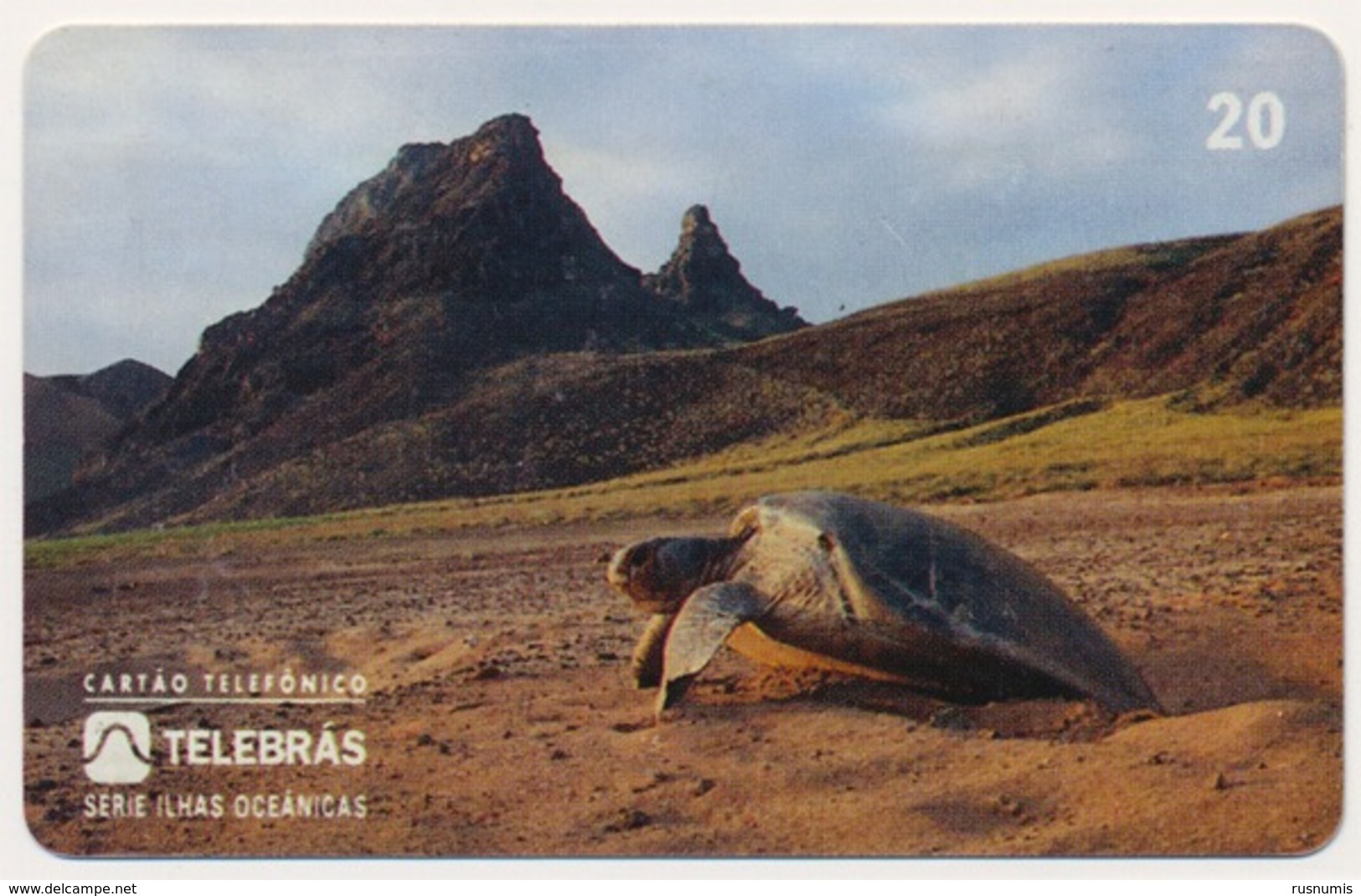 BRAZIL - BRÉSIL - BRASILIEN TELEBRAS 20 UNITS PHONECARD TELECARTE ILHAS OCEANICAS FAUNA SEA TURTLE TRINIDAD ISLAND - Brésil