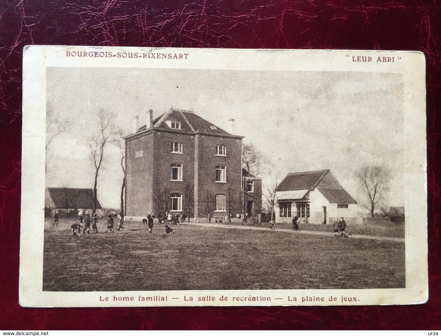 BOURGEOIS-----cpa- "Leur Abri"--le Home Familial--la Salle De Récréation--la Plaine De Jeux-1922 - Rixensart