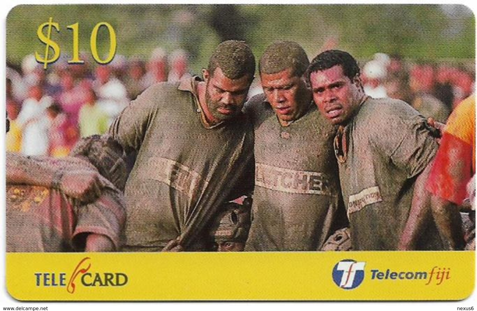 Fiji - Telecom Fiji - Naitafiri Rugby, Front Row, Cn.99049, Remote Mem. 10$, Mint - Figi