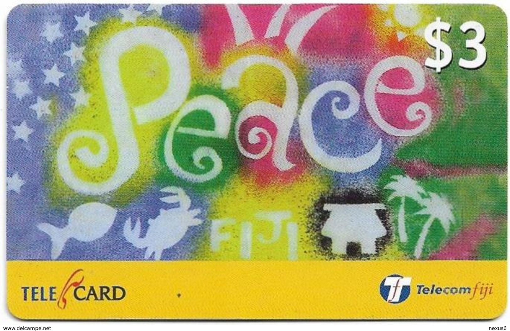 Fiji - Telecom Fiji - Culture Of Peace, Peace, Cn.99118, Remote Mem. 3$, Used - Fidji