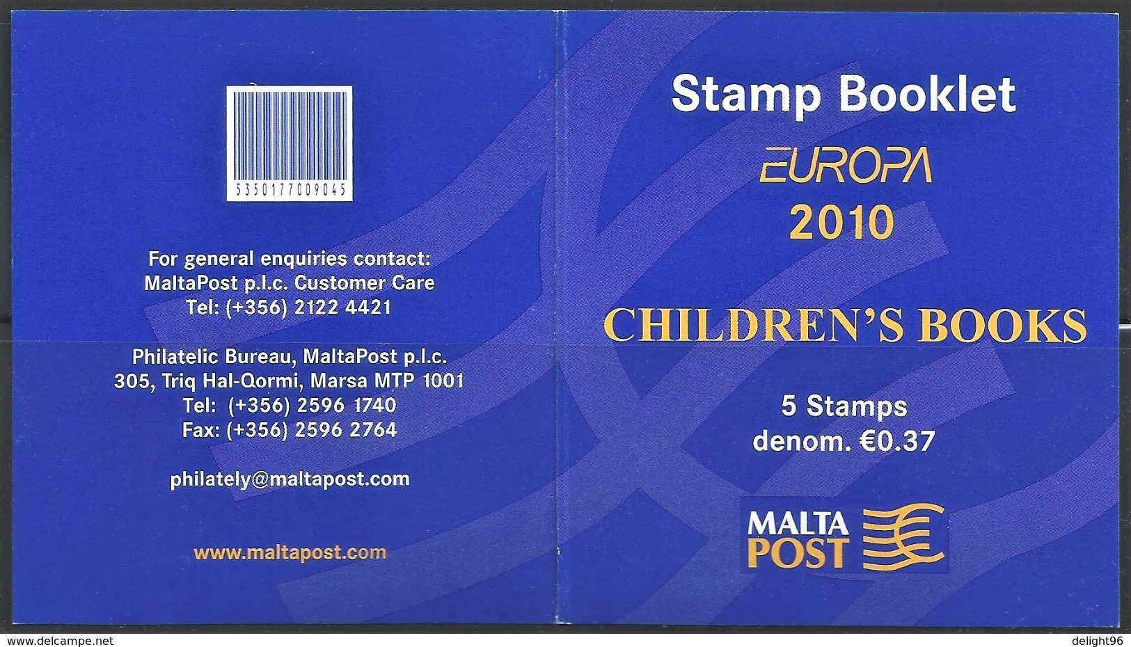 2010 Malta Europa: Children's Books Booklet (** / MNH / UMM) - 2010