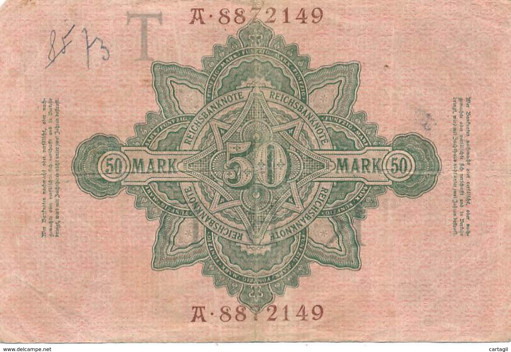 Numismatique -B3729 -Allemagne 50 Mark 1910 ( Catégorie,  Nature état ... Scans)-Envoi Gratuit - 50 Mark