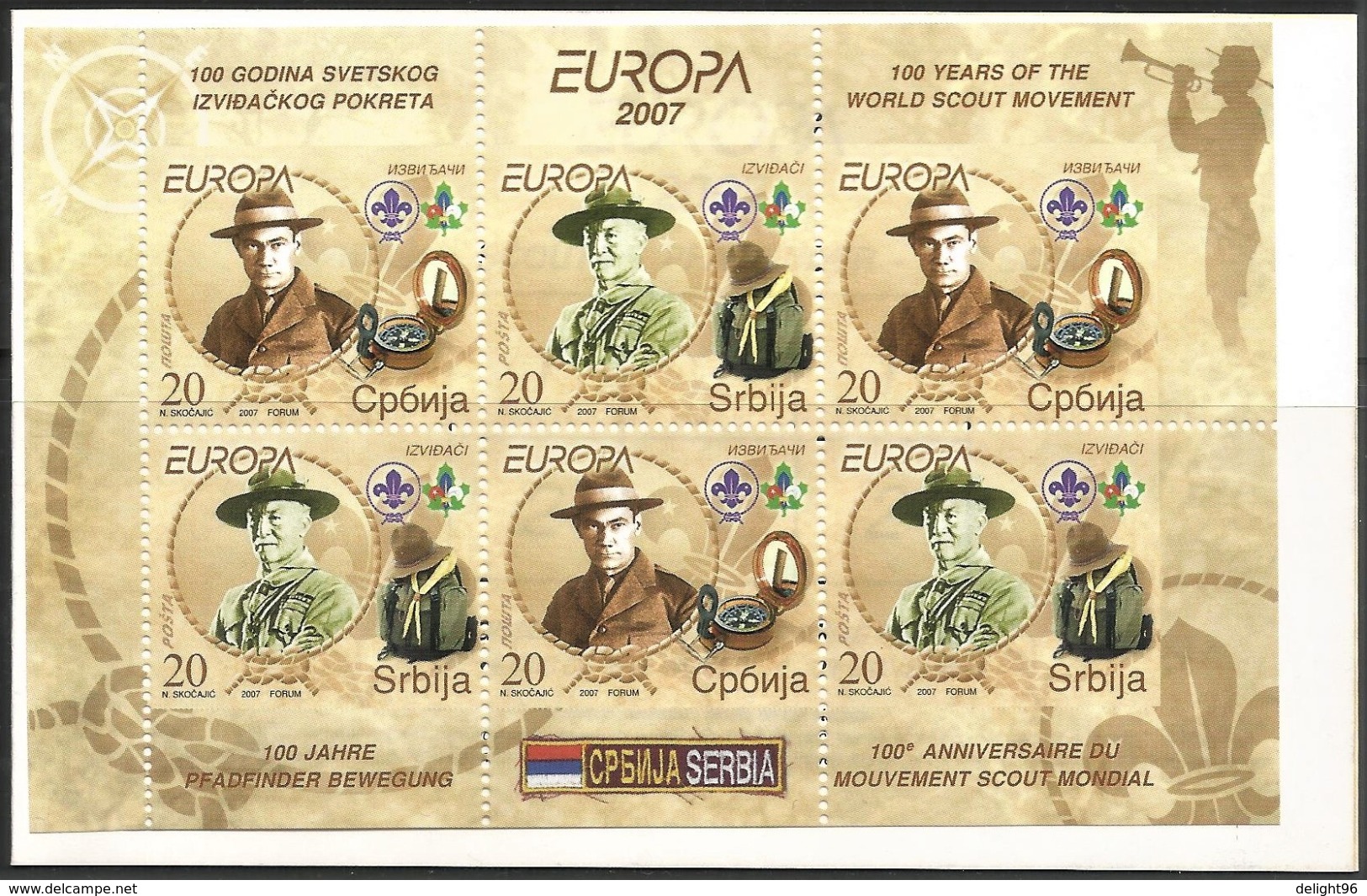 2007 Serbia Europa: Centenary Of Scouting Booklet (** / MNH / UMM) - 2007