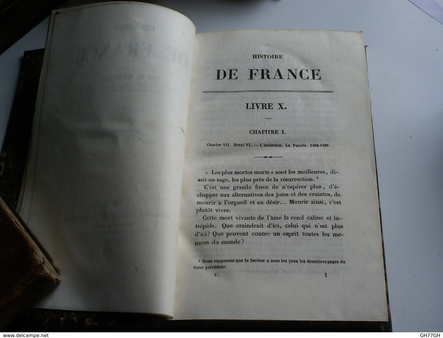 Jules Michelet: Histoire De France. 1841 Chez Hachette. Tome Cinquième. 1422-1461 (Edition Originale) - 1801-1900