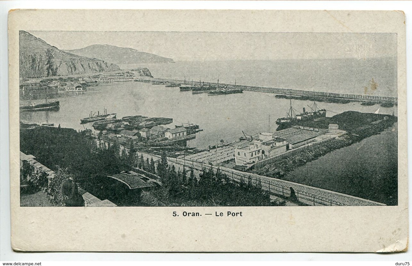 Algérie . Lot 5 Cartes ORAN Route Planteurs . Hôtel Ville & Place Armes . Square Souvenir . Cathédrale . Le Port - Oran