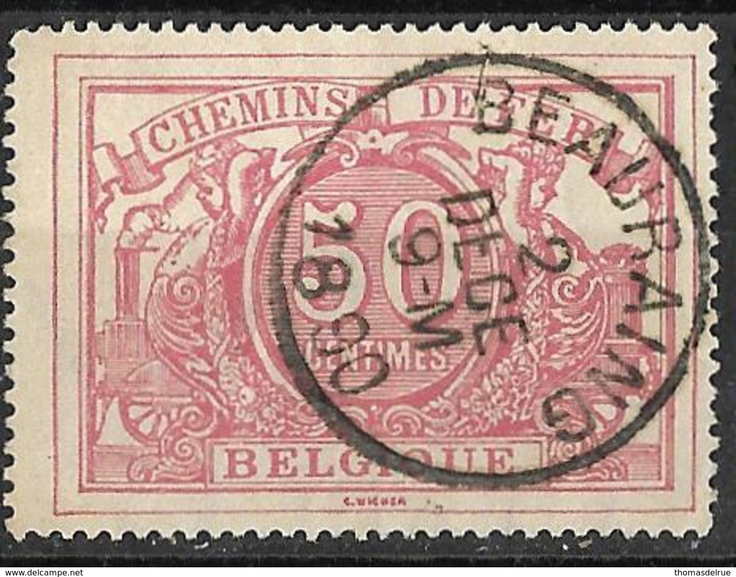 B0.43. BEAURAING 2 DECE 9-M  1890: N°TR11: Poststempel: Type E9 - Used