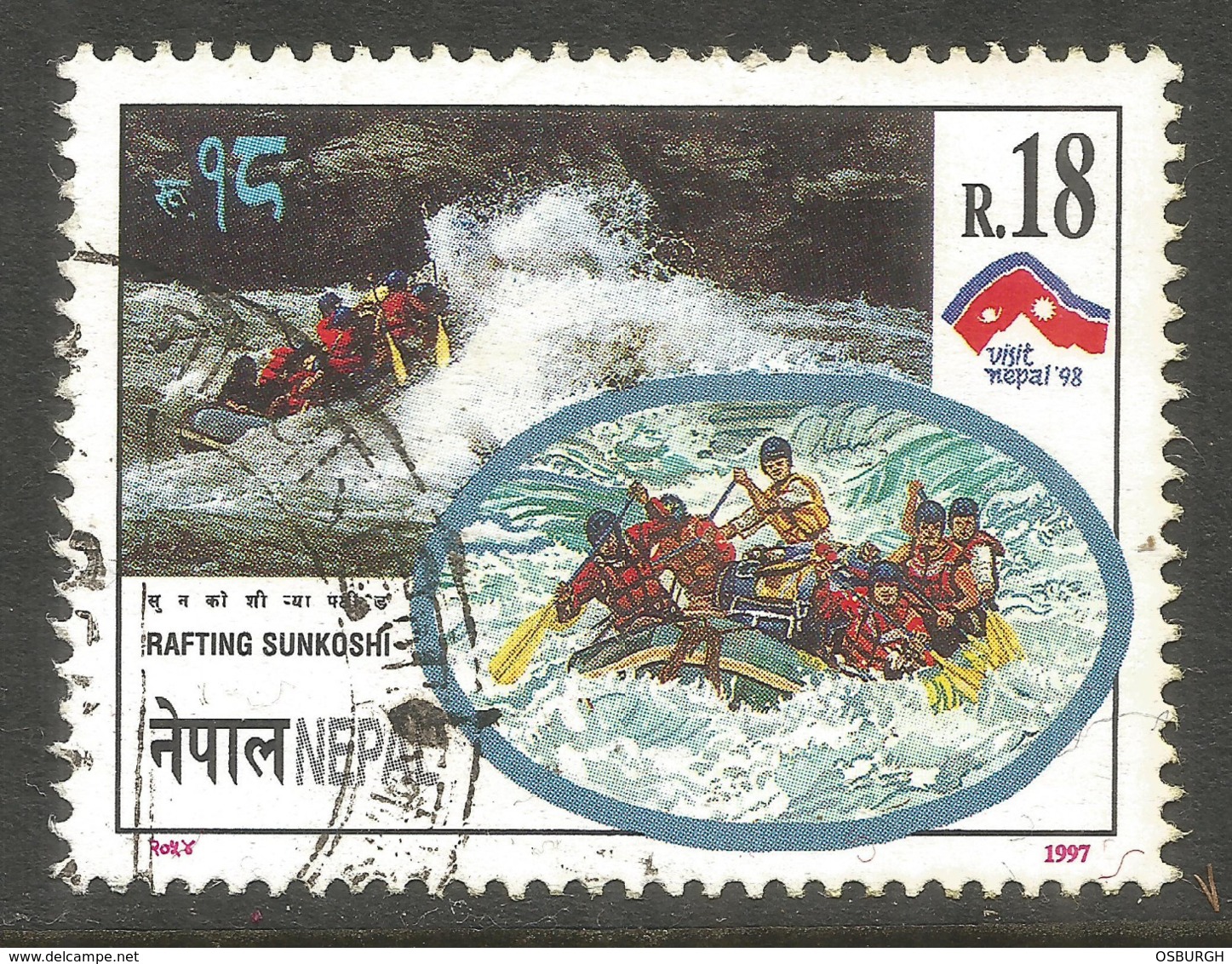 NEPAL. 18R. RAFTING. USED. - Nepal