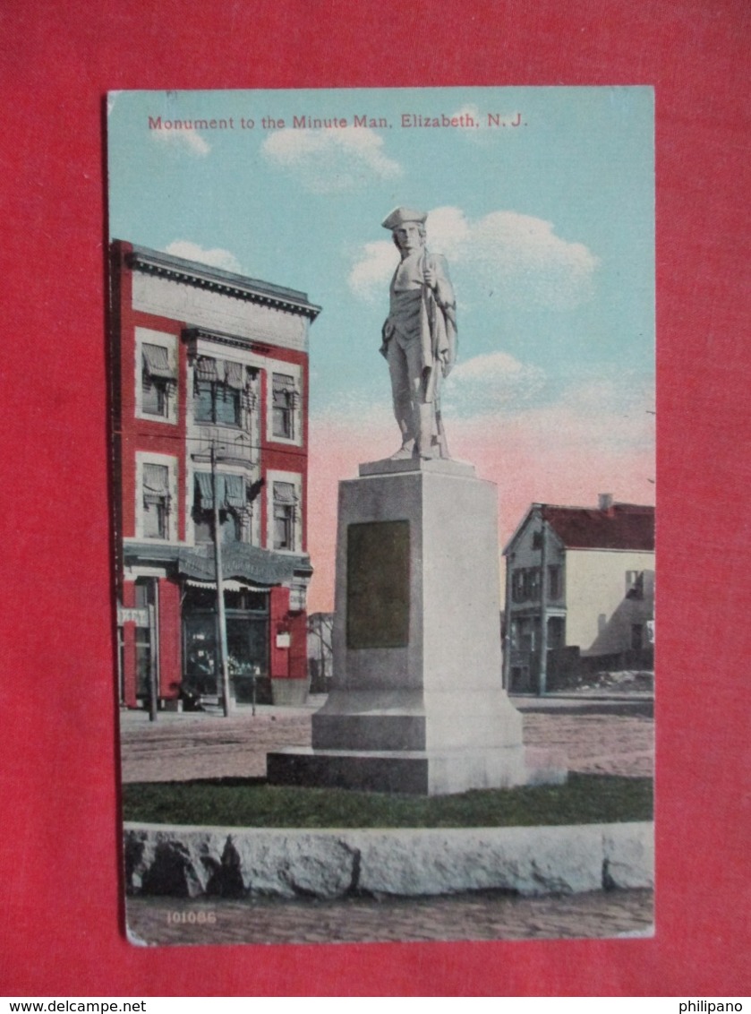 Monument To Minute Man  New Jersey > Elizabeth     Ref 3723 - Elizabeth