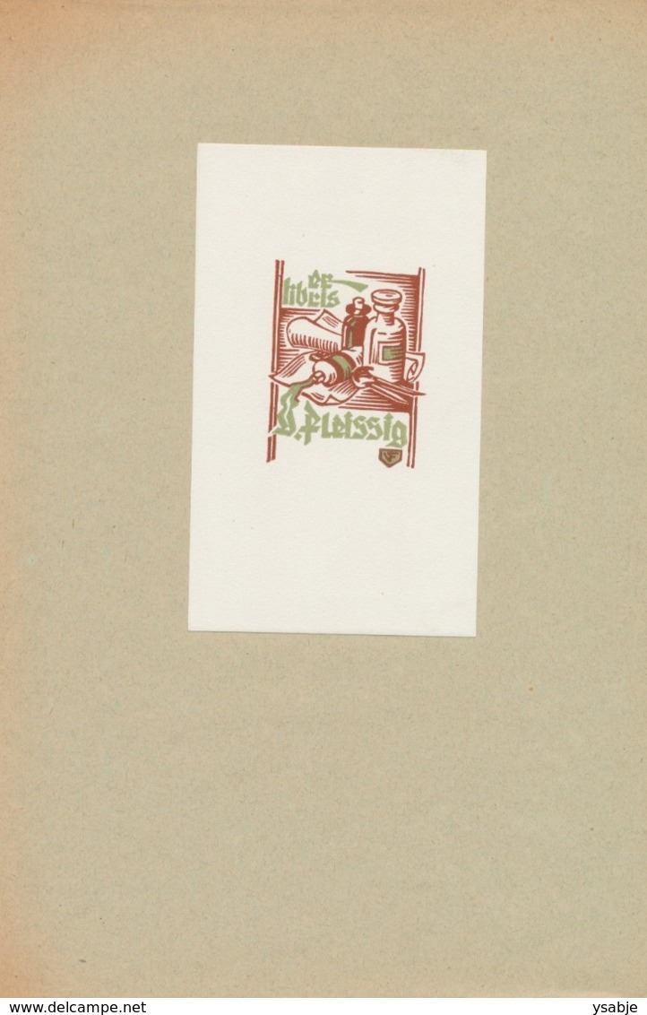 Ex Libris J. Fleissig - Vítězslav Fleissig (1893-1955) - Ex-Libris