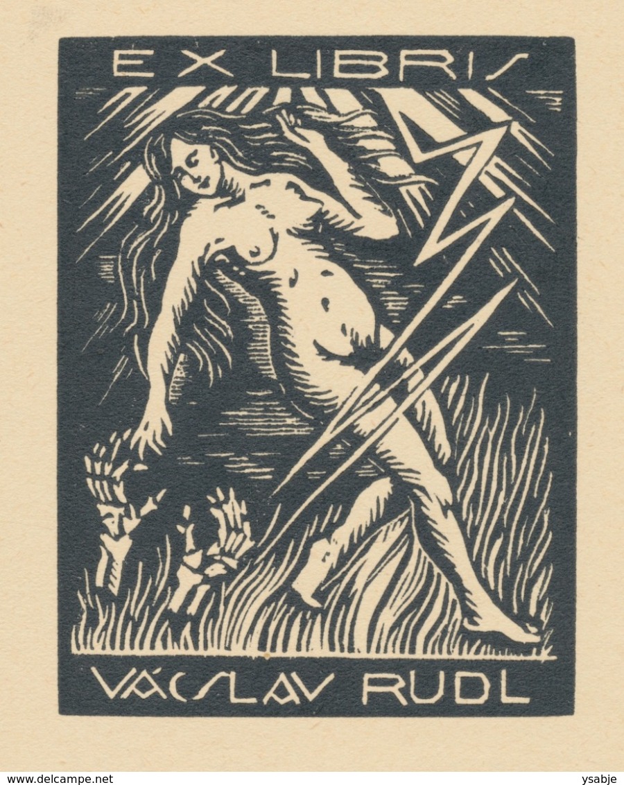 Ex Libris Vácslav Rudl - Vítězslav Fleissig (1893-1955) - Ex-Libris