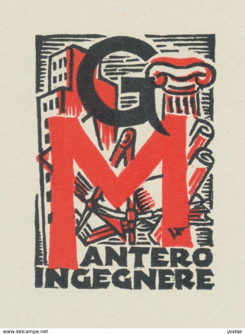 Ex Libris Gianni Mantero - Vítězslav Fleissig (1893-1955) - Ex-Libris