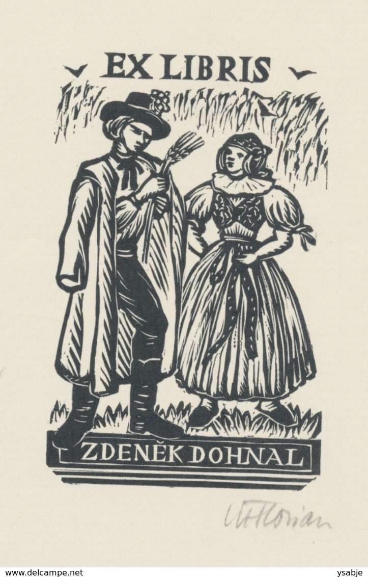 Ex Libris Zdenek Dohnal - Michael Florian Gesigneerd - Ex-Libris