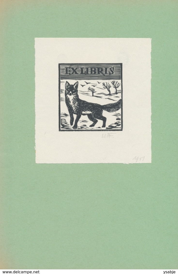 Ex Libris  - Michael Florian (1911-1984) Gesigneerd - Vos Fox Renard - Ex-Libris