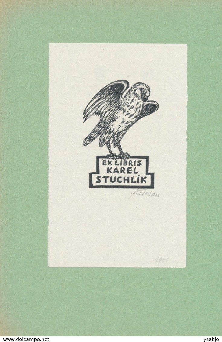 Ex Libris Karel Stuchlik - Michael Florian (1911-1984) Gesigneerd - Ex-Libris