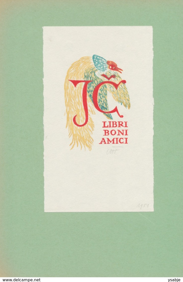 Ex Libris J.C. - Michael Florian (1911-1984) Monogram - Ex-Libris