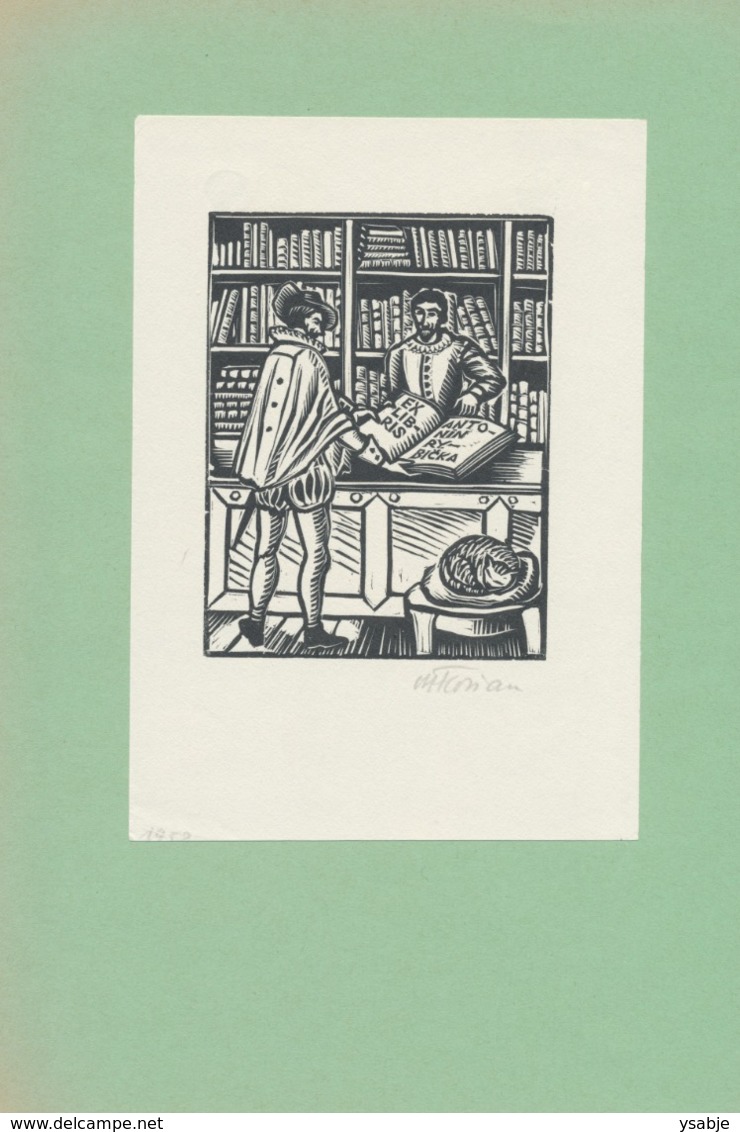 Ex Libris Antonin Rybicka - Michael Florian (1911-1984) Gesigneerd - Ex-Libris