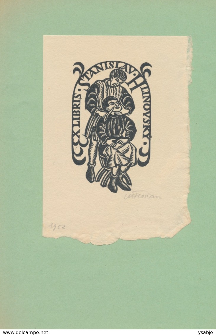 Ex Libris Stanislav Hlinovsky - Michael Florian (1911-1984) Gesigneerd - Exlibris
