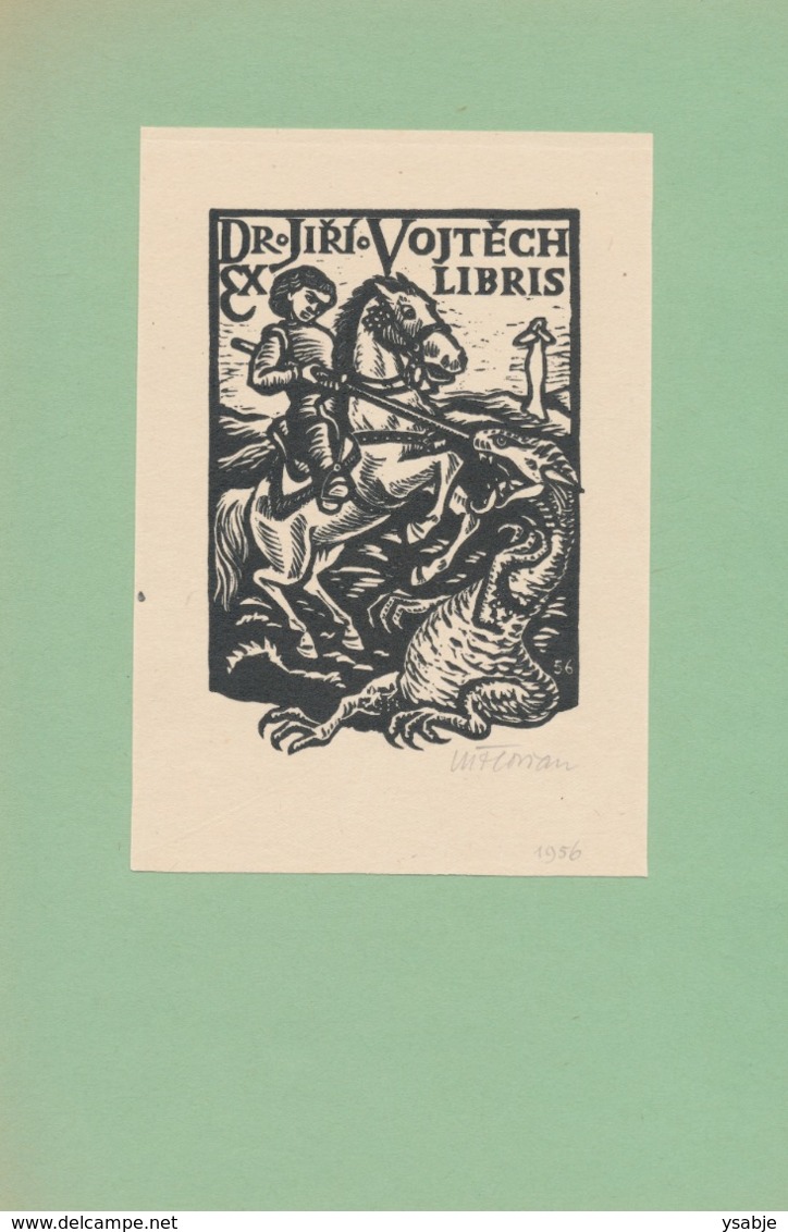 Ex Libris Jiří Vojtěch - Michael Florian (1911-1984) Gesigneerd - Ex Libris