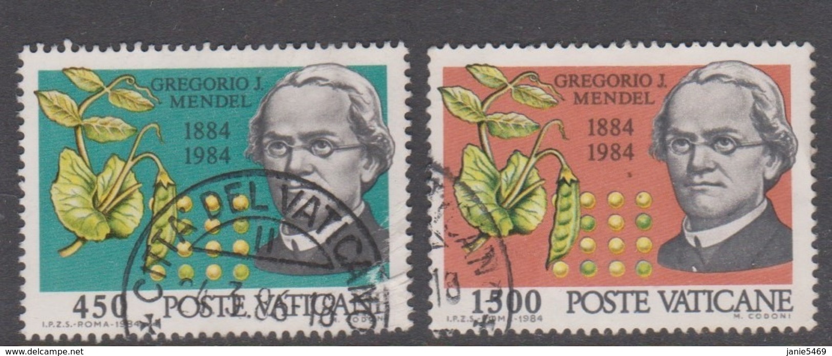 Vatican City S 760-61 1984 Death Centenary Of Mendel.used - Used Stamps