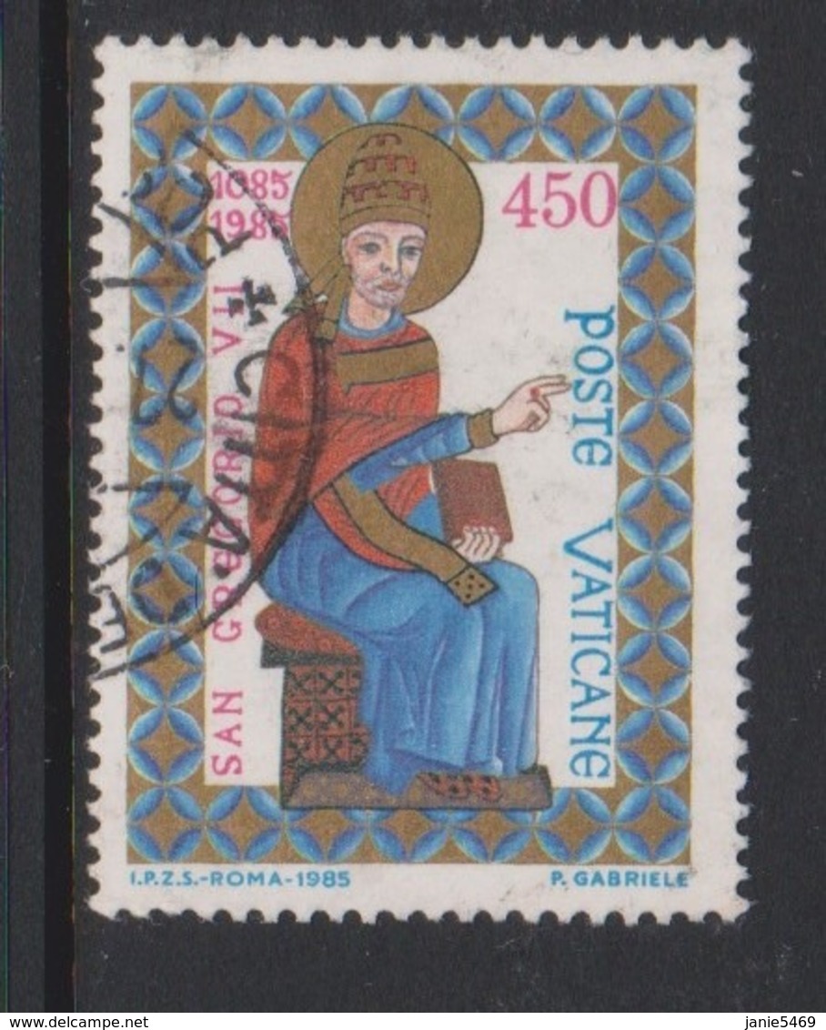 Vatican City S 794 1985 900th Death Anniversary Of St Gregory VII.,450 Lire Used - Used Stamps