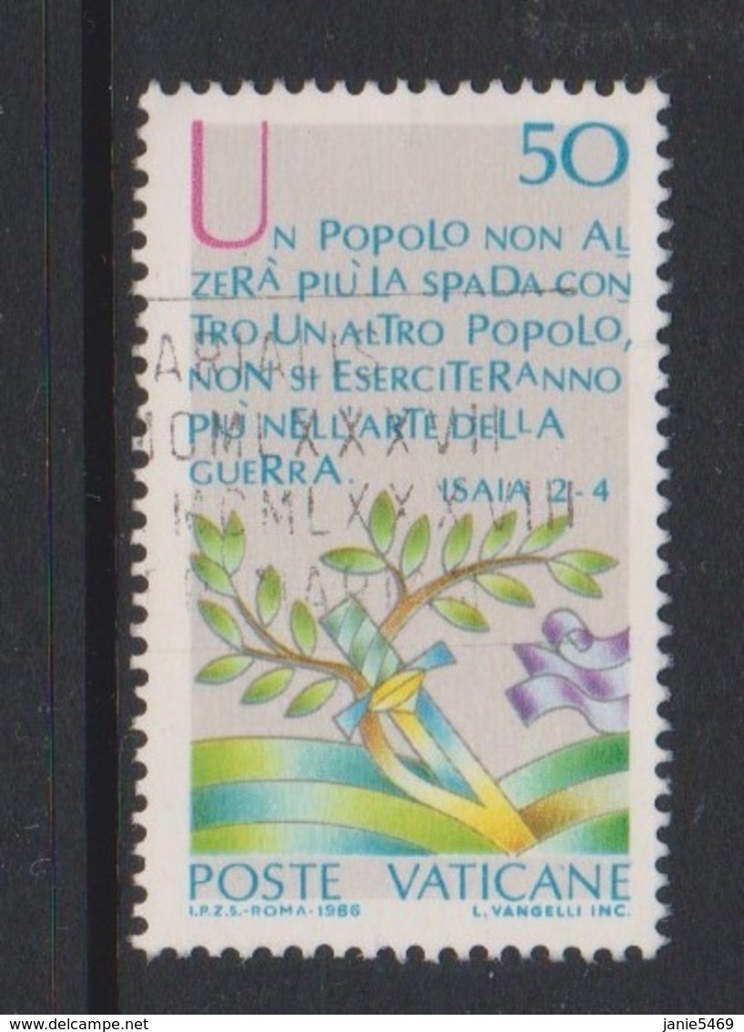 Vatican City S 805 1986 International Peace Year. 50 Lire,used - Used Stamps