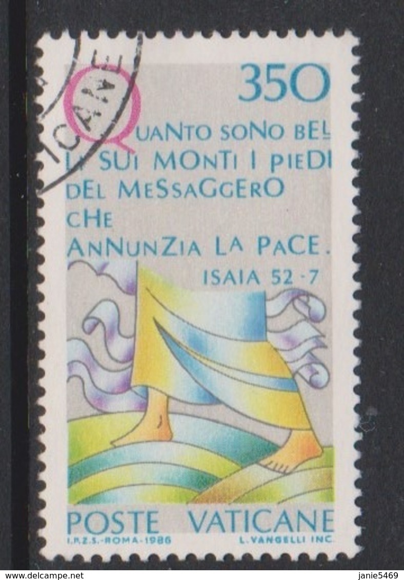 Vatican City S 806 1986 International Peace Year. 350 Lire,used - Used Stamps