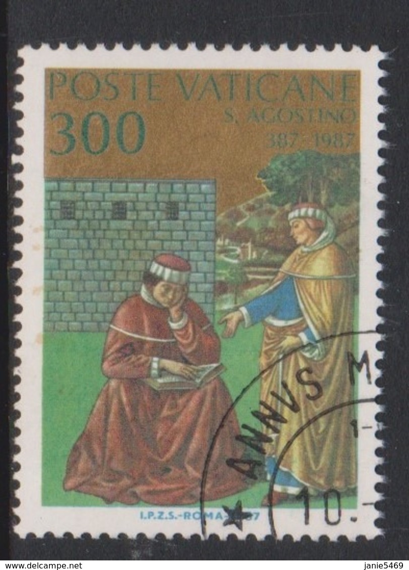 Vatican City S 815 1987 Conversation Of St Augustine .300 Lire Used - Used Stamps