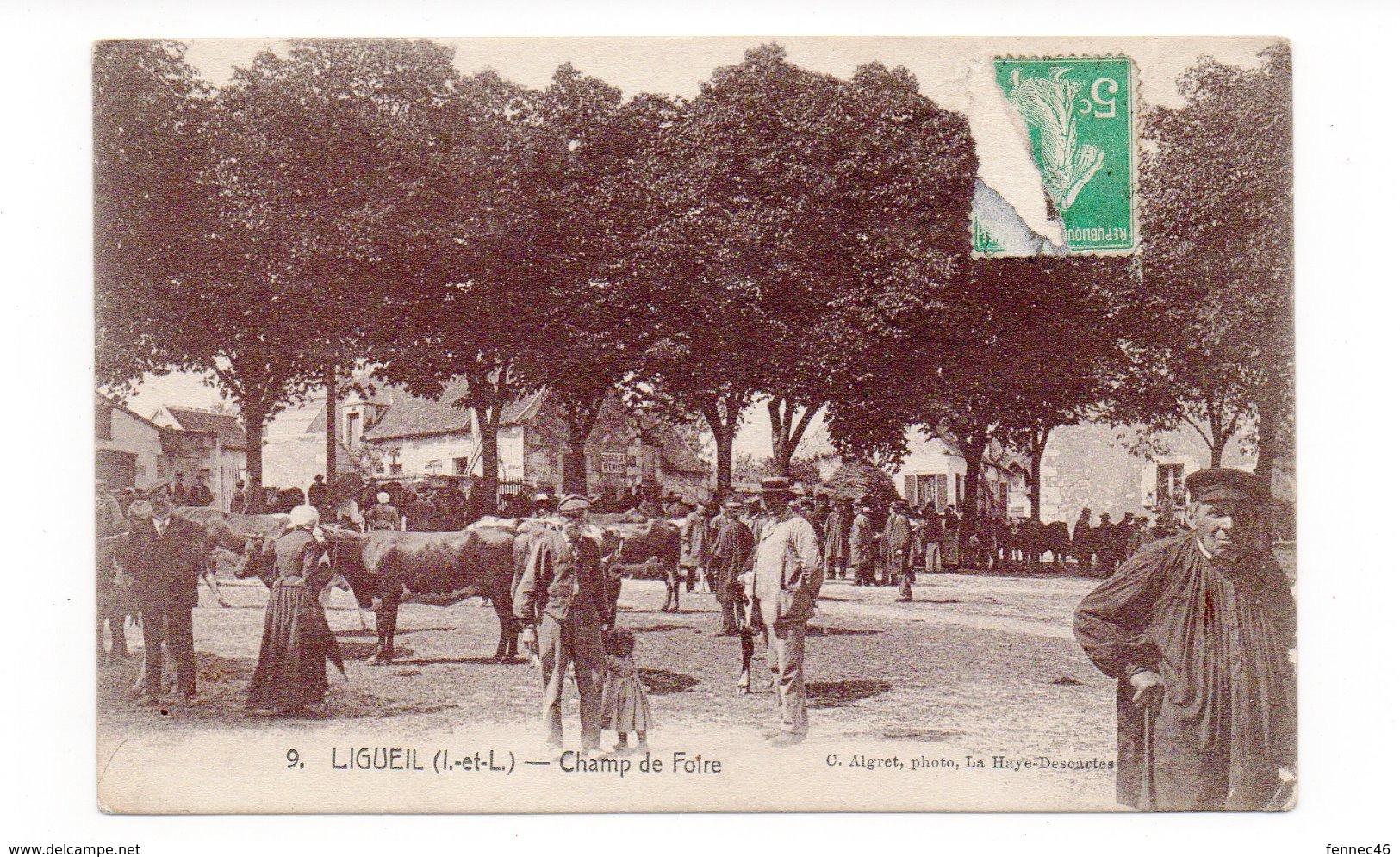 37 - LIGUEIL - Champ De Foire - Très Animée - 1909 (E48) - Autres & Non Classés