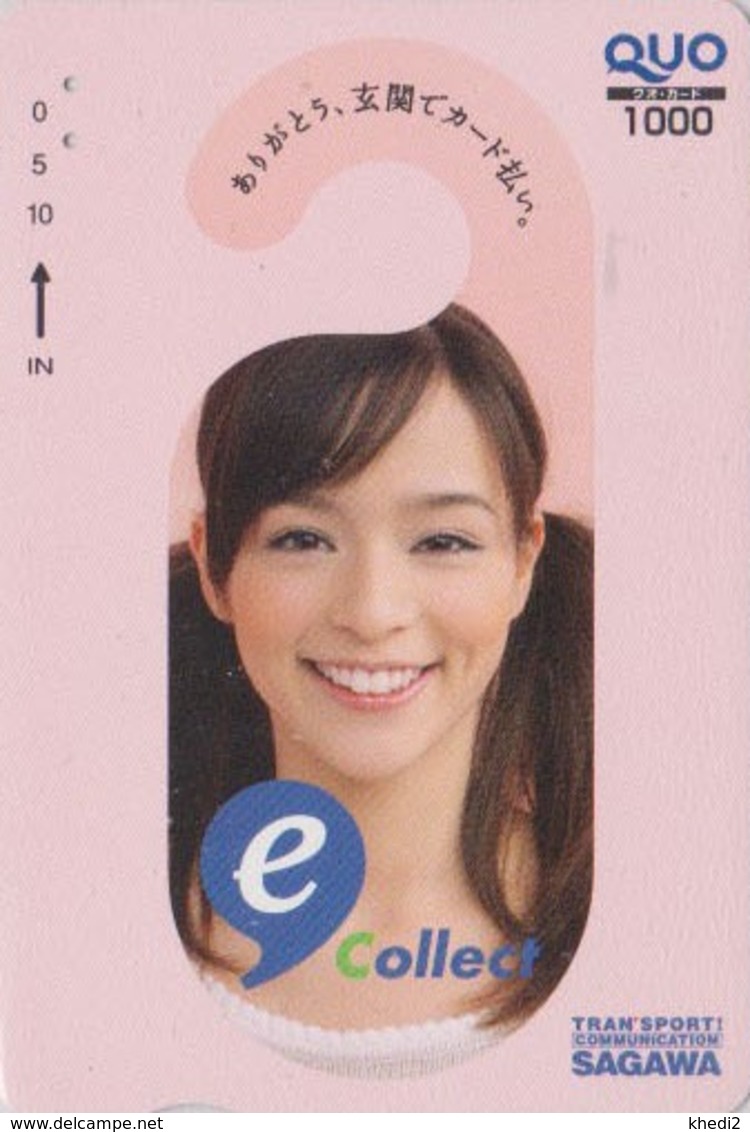 Carte Prépayée JAPON - FEMME Pub Transport SAGAWA - GIRL JAPAN Prepaid QUO Card - FRAU - 6287 - Giappone