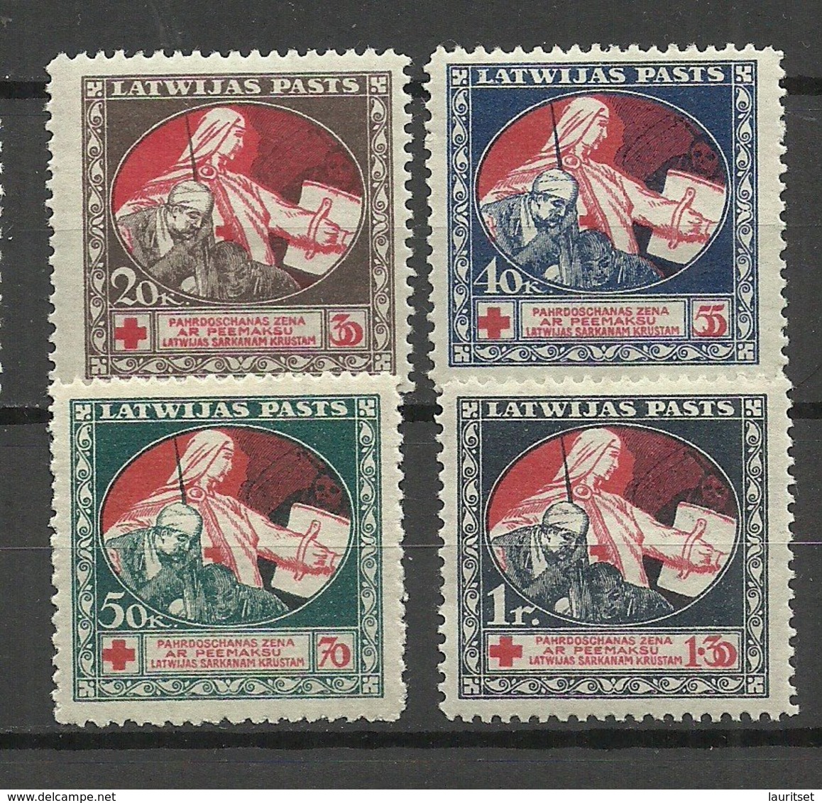 LATVIA Lettland 1920 Michel 51 - 54 Z * - Letonia