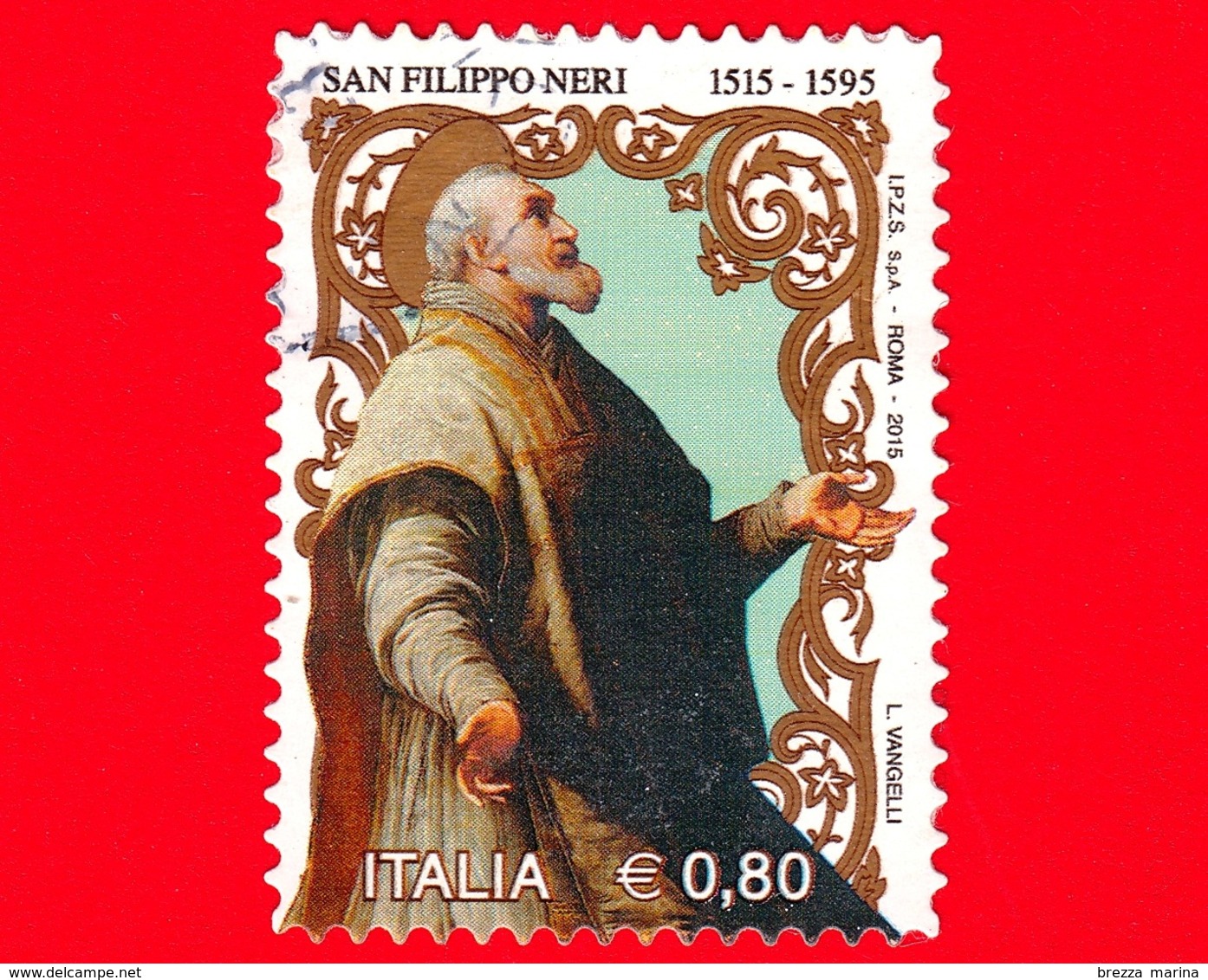 ITALIA - Usato - 2015 - 500 Anni Della Nascita Di S.Filippo Neri - 0,80 - 2011-20: Gebraucht