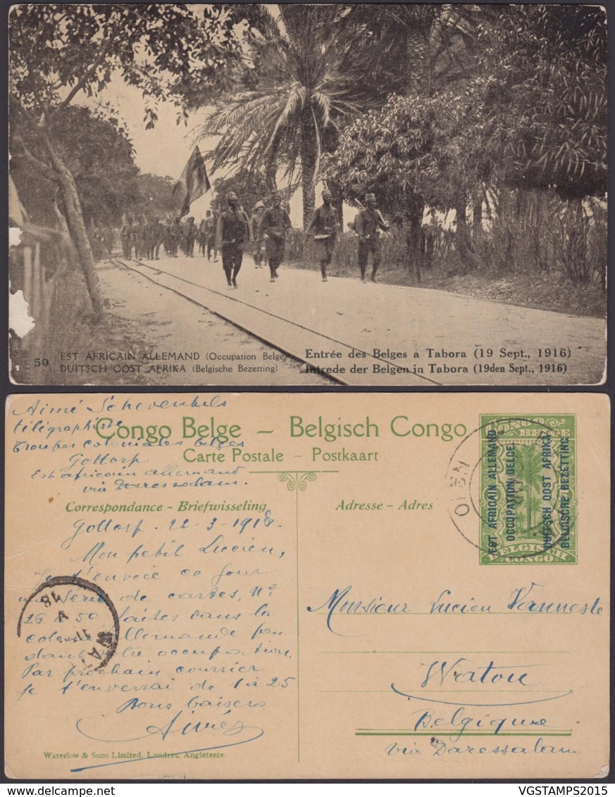 CONGO EP VUE 5C VERTEST AFRICAIN  "N°50 ENTREE DES BELGES A TABORA"  (BE) DC-4650 - Interi Postali