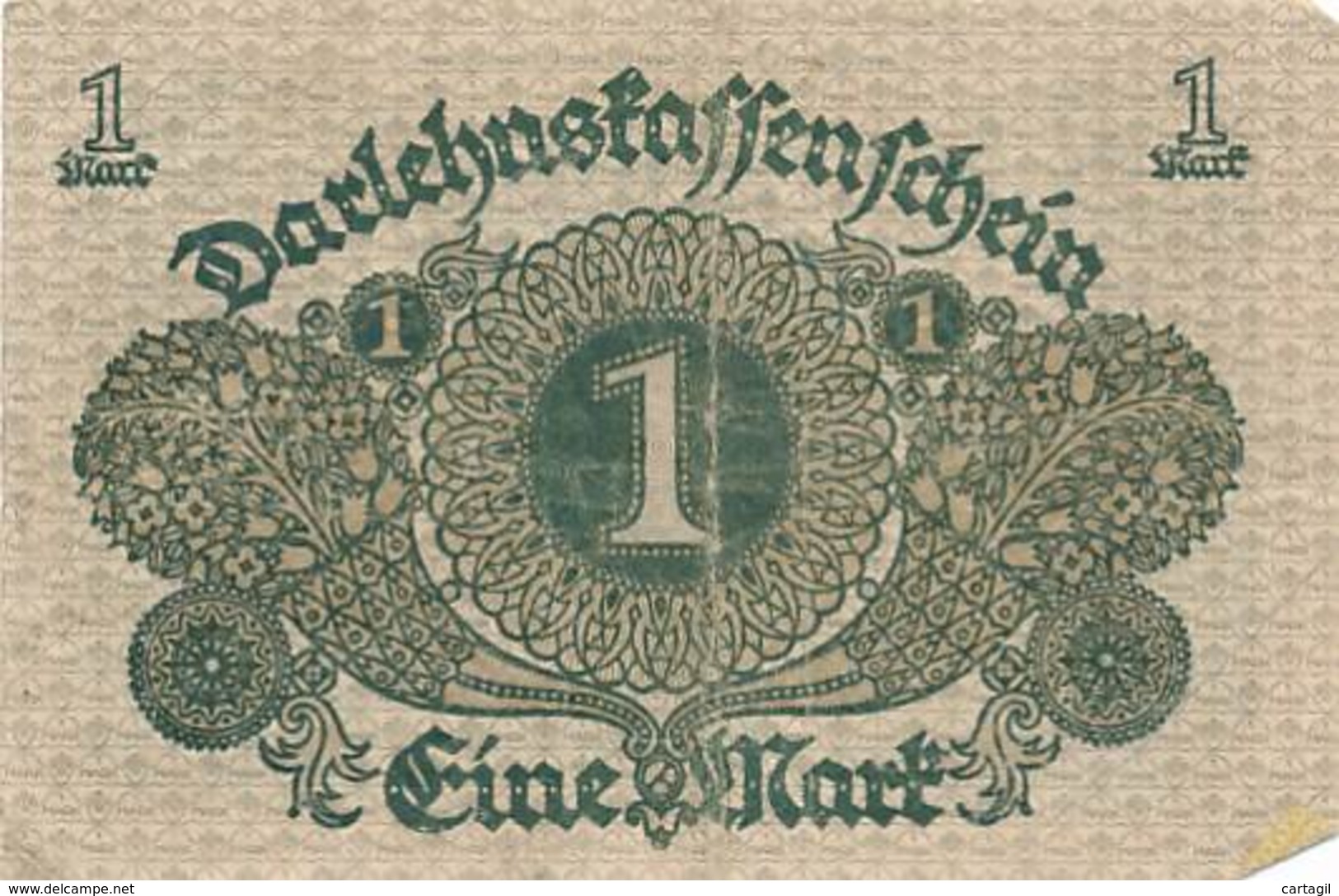 Numismatique -B3729 -Allemagne  1 Mark 1920 ( Catégorie,  Nature état ... Scans)-Envoi Gratuit - Reichsschuldenverwaltung