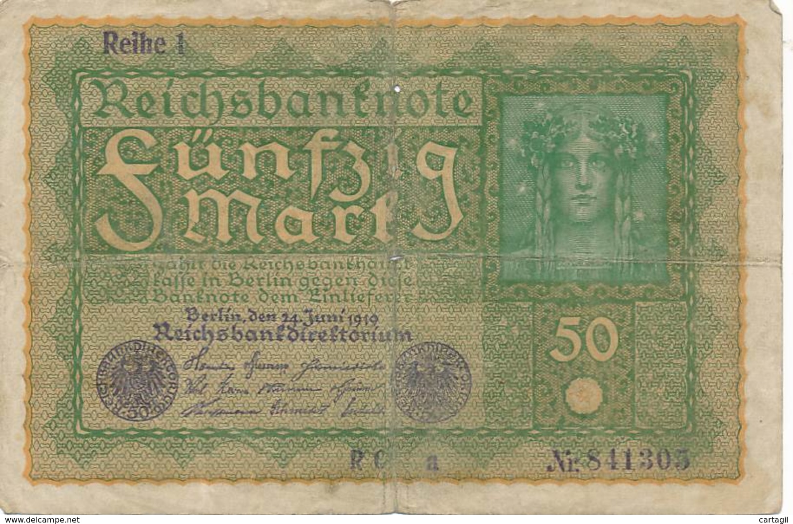 Numismatique -B3729 -Allemagne 50 Mark 1919 ( Catégorie,  Nature,  état ... Scans)-Envoi Gratuit - 50 Mark