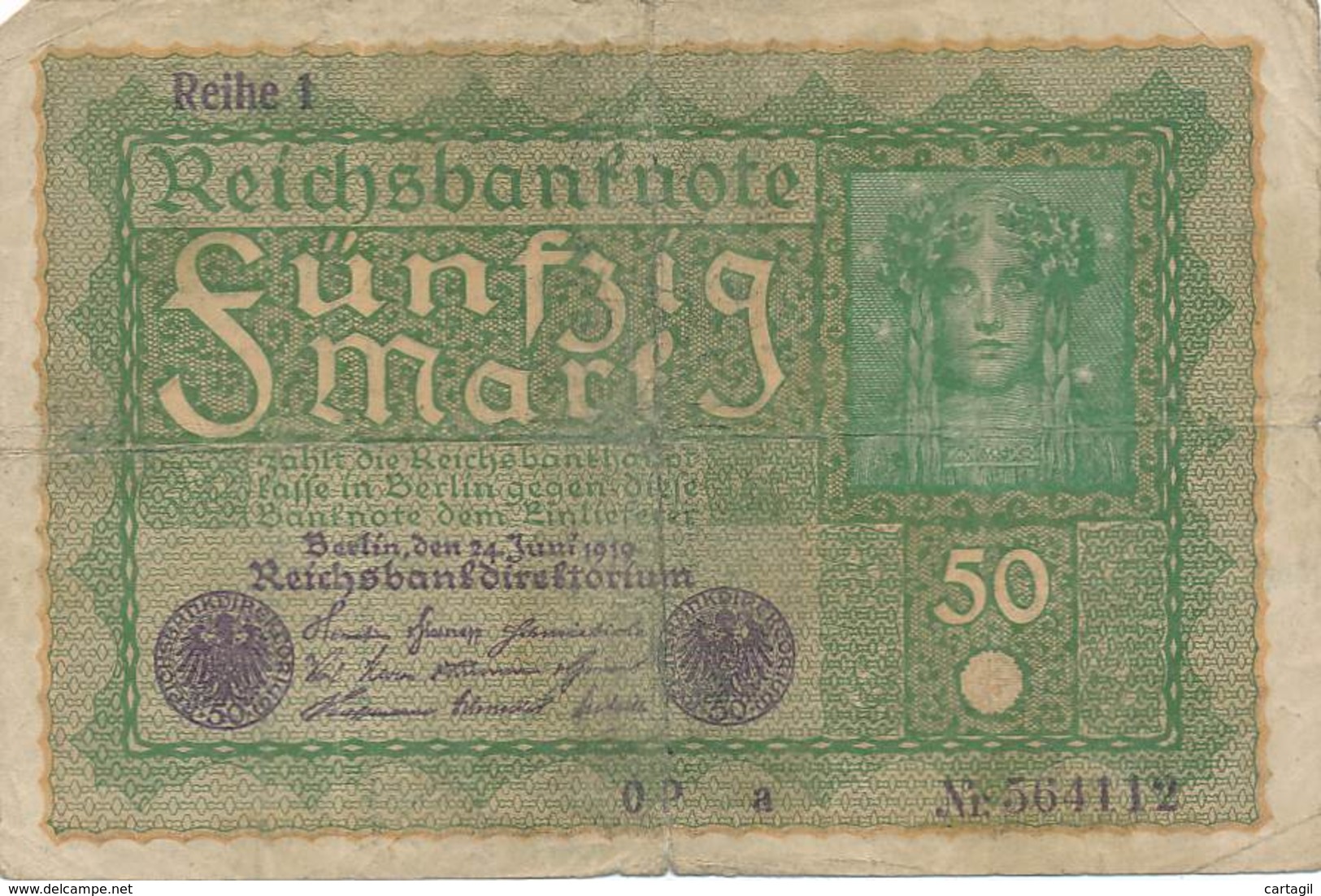 Numismatique -B3729 -Allemagne 50 Mark 1919 ( Catégorie,  Nature,  état ... Scans)-Envoi Gratuit - 50 Mark