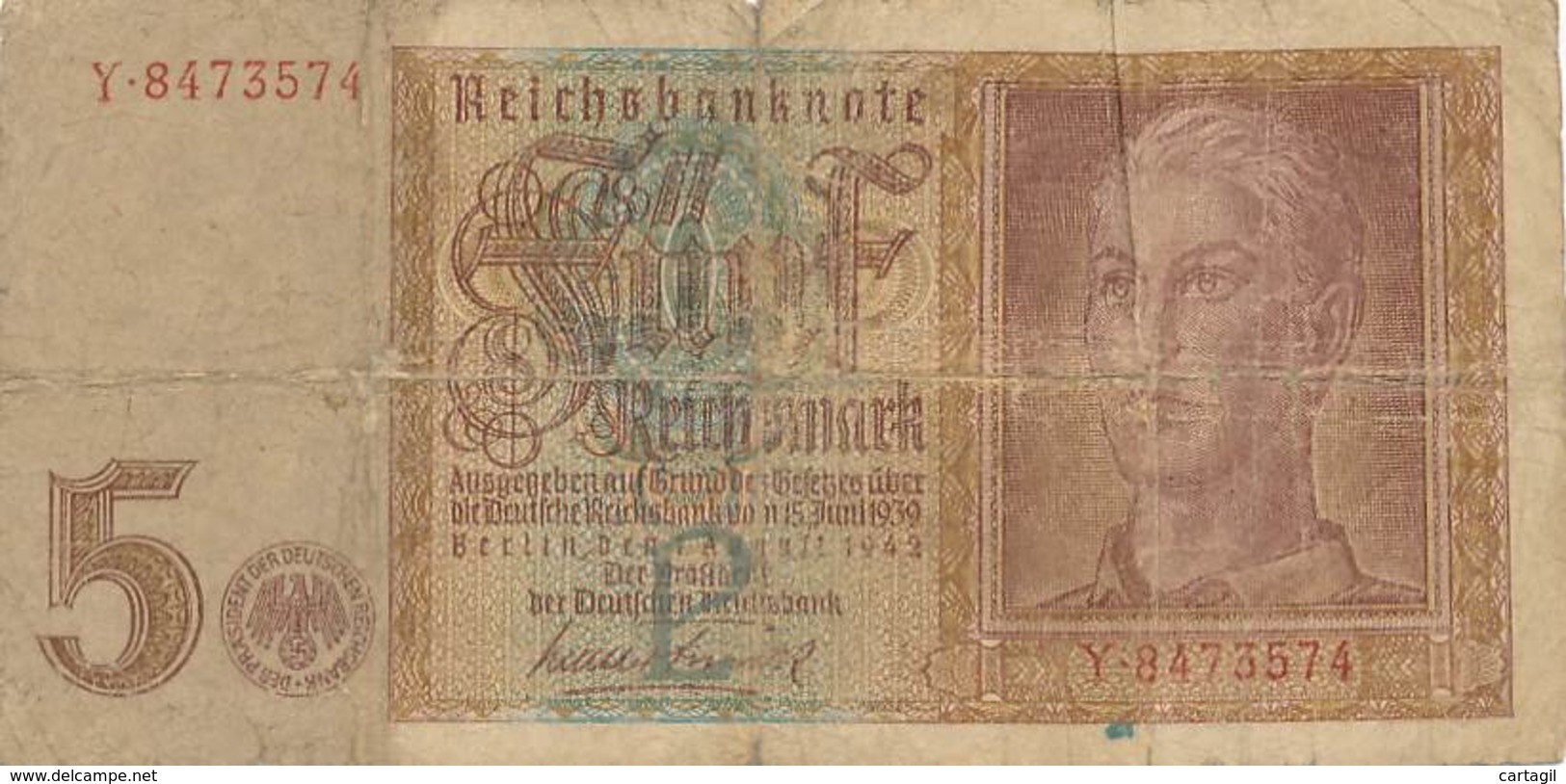 Numismatique -B3729 -Allemagne 5 Reichsmark 1942 ( Catégorie,  Nature,  état ... Scans)-Envoi Gratuit - 5 Reichsmark