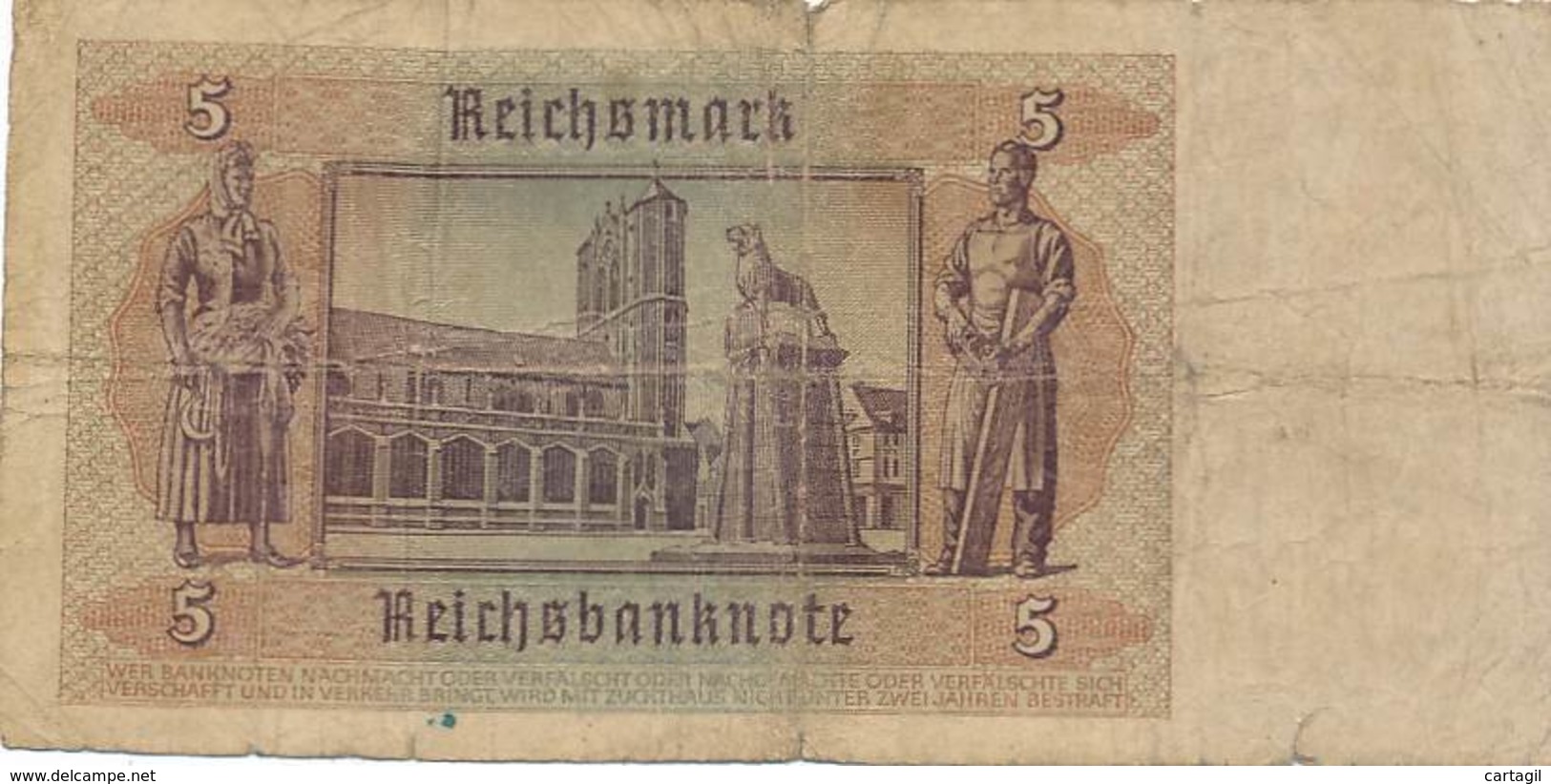 Numismatique -B3729 -Allemagne 5 Reichsmark 1942 ( Catégorie,  Nature,  état ... Scans)-Envoi Gratuit - 5 Reichsmark